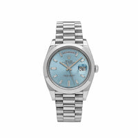 Thumbnail for Rolex Day-Date 228206 Platinum Ice Blue Diamond Dial (2020)