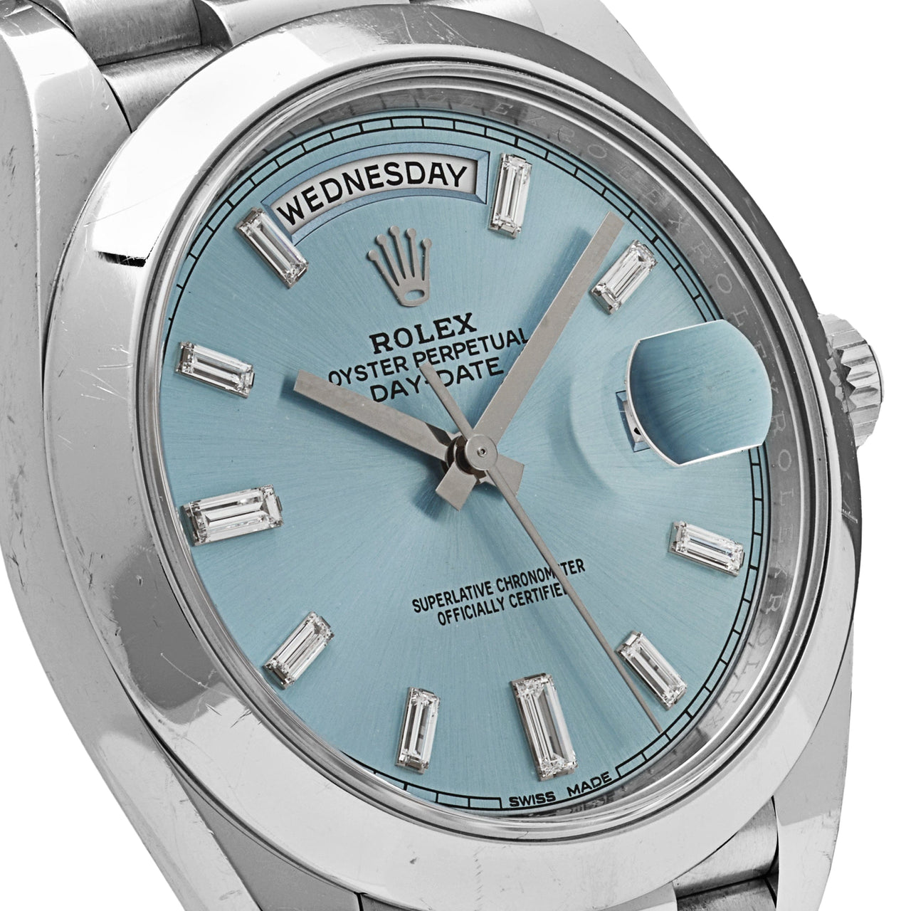 Rolex Day-Date 228206 Platinum Ice Blue Diamond Dial (2020)