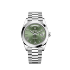 Rolex Day-Date 228206 Platinum President Olive Green Dial