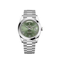 Thumbnail for Rolex Day-Date 228206 Platinum President Olive Green Dial