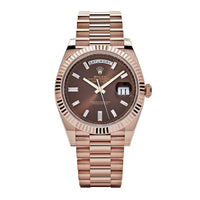 Thumbnail for Rolex Day-Date 228235  Rose Gold Chocolate Baguette Diamond Dial (2023)