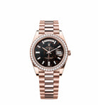 Rolex Day-Date 228235 Rose Gold Eisenkiesel Diamond Dial Diamond Bezel