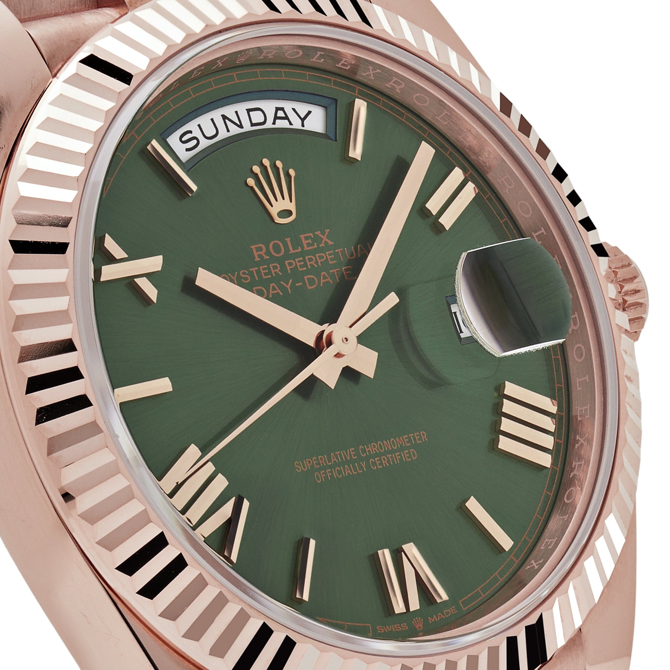 Rolex Day-Date 228235  Rose Gold Olive Green Dial (2023)