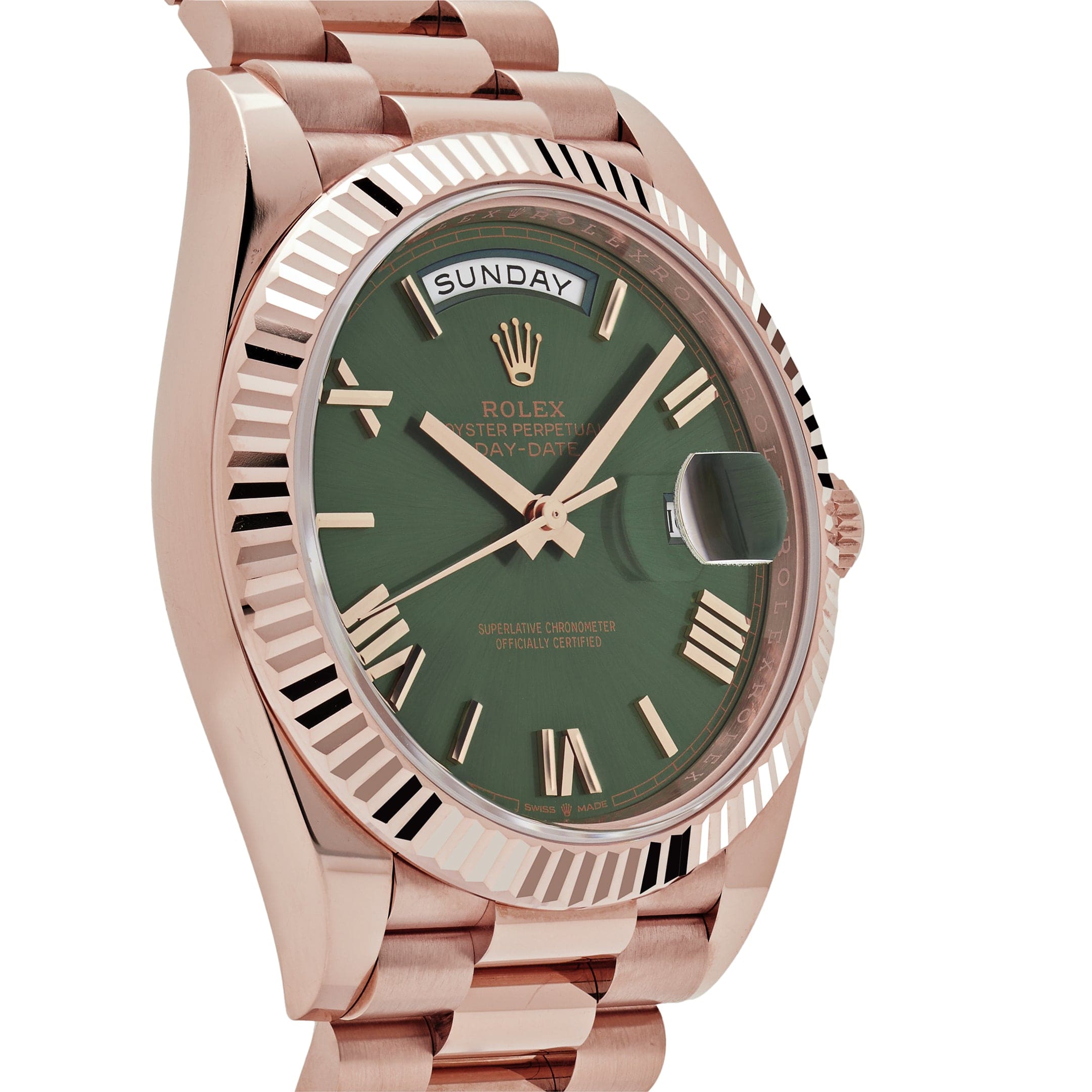 Rolex Day-Date 228235  Rose Gold Olive Green Dial (2023)