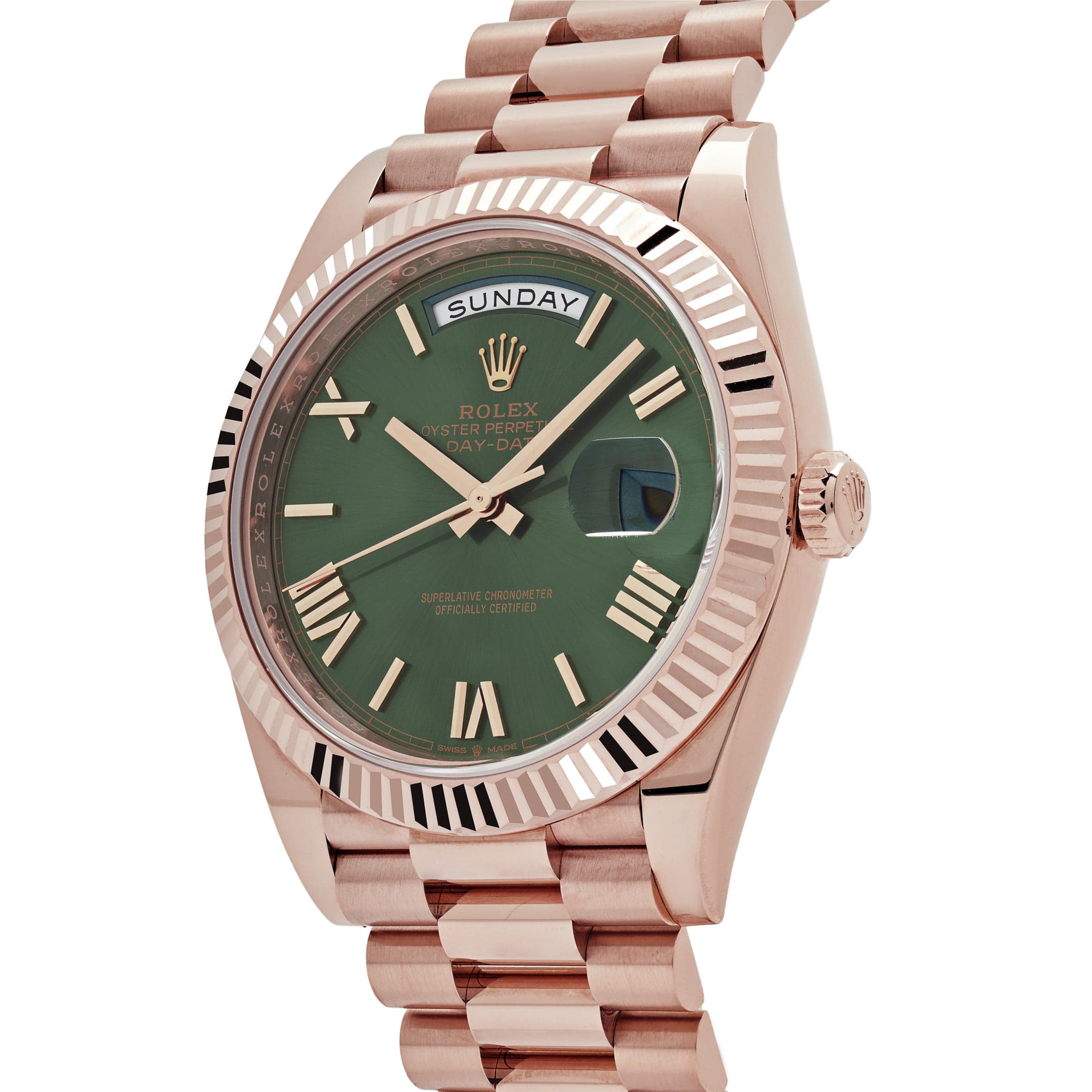 Rolex Day-Date 228235  Rose Gold Olive Green Dial (2023)