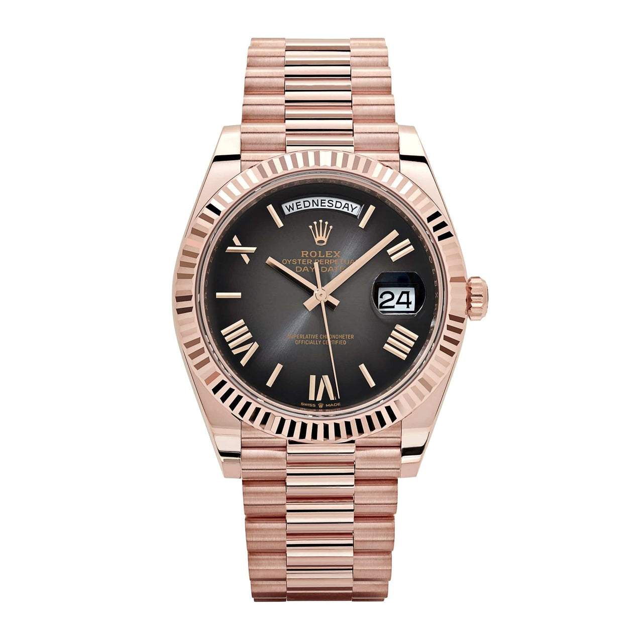 Rolex Day-Date 228235 Rose Gold Slate Ombré Dial