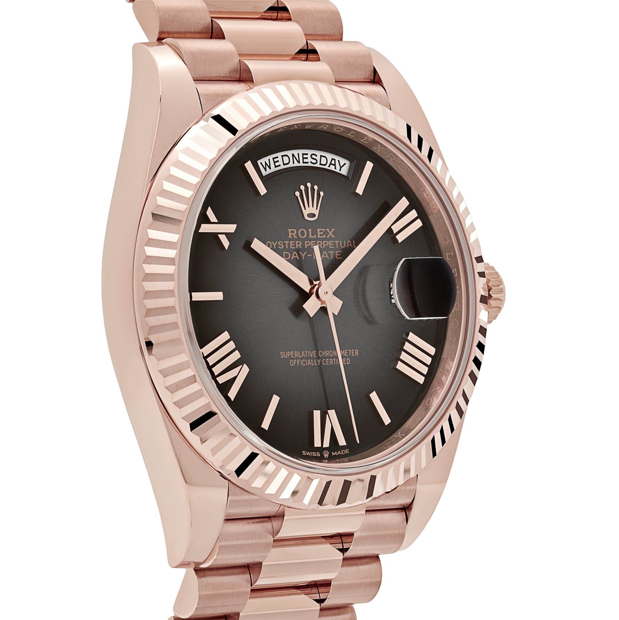 Rolex Day-Date 228235 Rose Gold Slate Ombré Dial