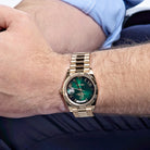 Rolex Day-Date 228238 Yellow Gold Green Ombre Roman Numeral Dial