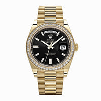 Thumbnail for Rolex Day-Date 228348RBR Yellow Gold Black Diamond Dial Diamond Bezel (2021)