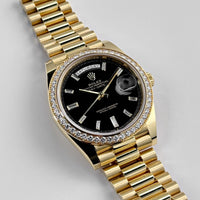 Thumbnail for Rolex Day-Date 228348RBR Yellow Gold Black Diamond Dial Diamond Bezel (2021)