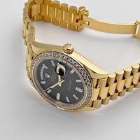 Thumbnail for Rolex Day-Date 228348RBR Yellow Gold Black Diamond Dial Diamond Bezel (2021)