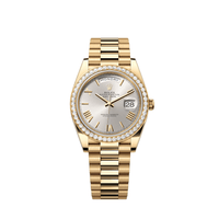 Thumbnail for Rolex Day-Date 228348RBR Yellow Gold Diamond Bezel Silver Dial (2021)