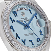 Thumbnail for Rolex Day-Date 228396TBR Platinum Ice Blue Arabic Dial Diamond Bezel (2017)
