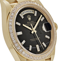 Thumbnail for Rolex Day-Date  228398TBR Yellow Gold Onyx Baguette Diamond Dial Baguette Bezel (2023)