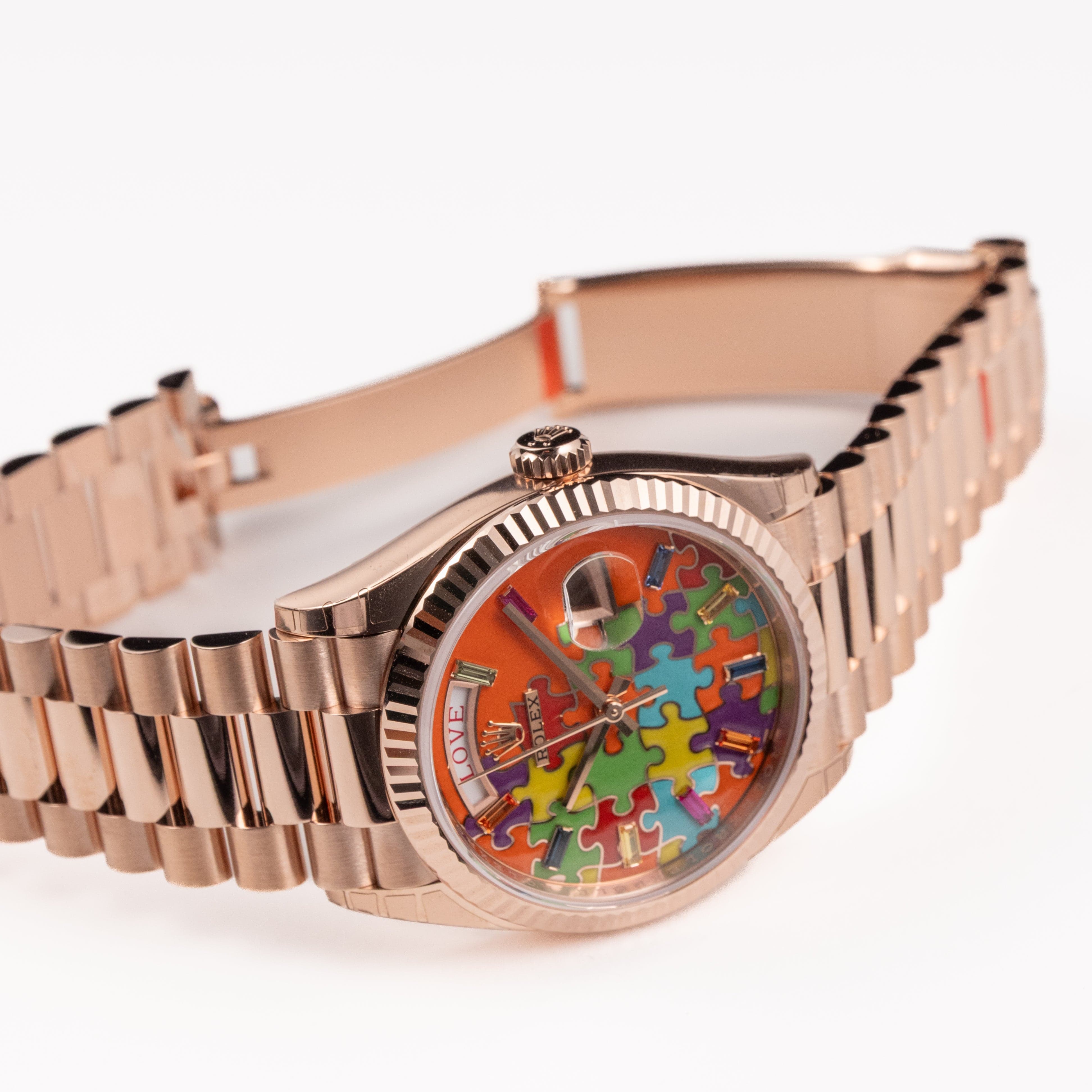 Rolex Day-Date 36 128235 'Emoji Puzzle' Rose Gold (2025)