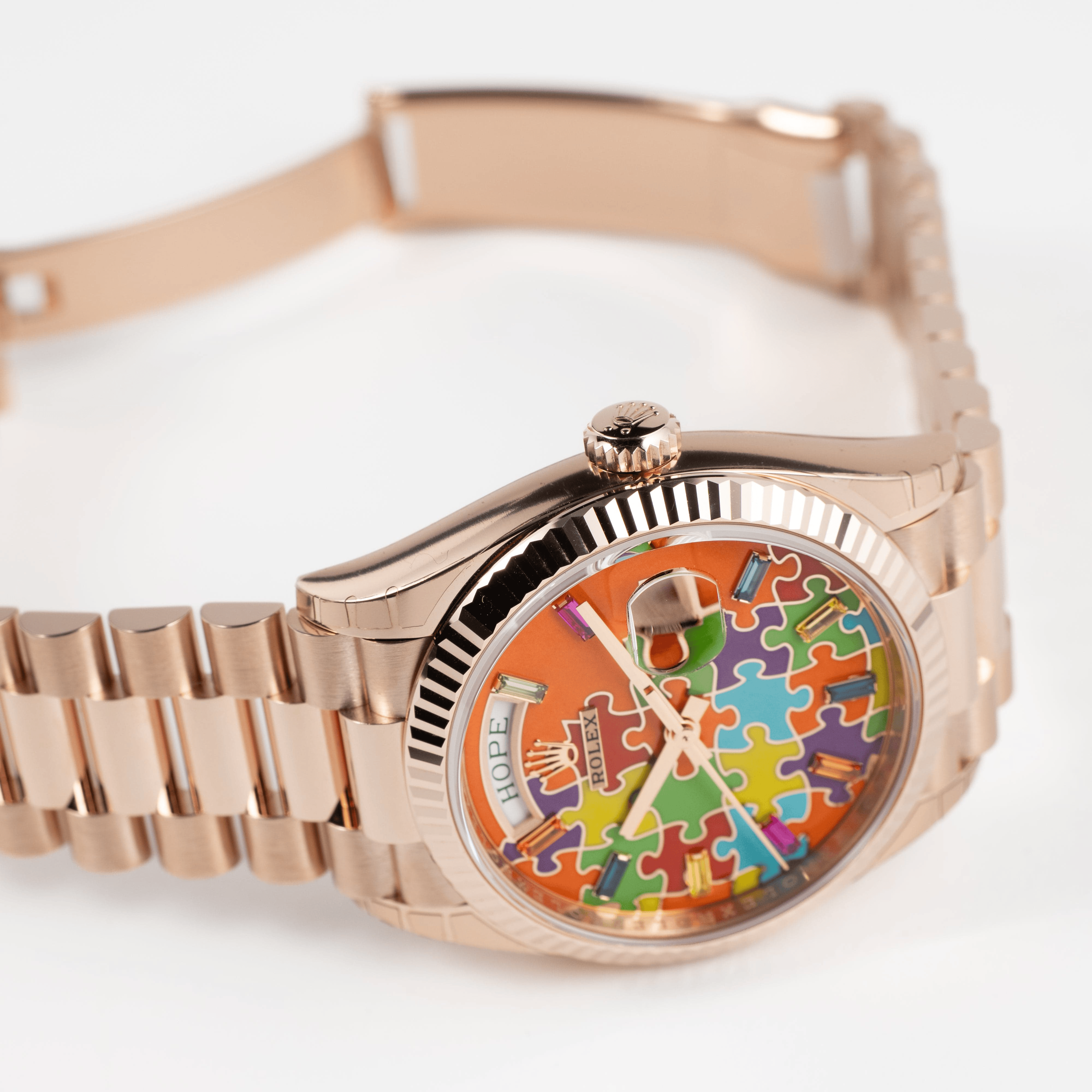 Rolex Day-Date 36 128235 'Emoji Puzzle' Rose Gold