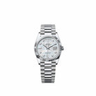 Rolex Day-Date 36 128236 Platinum White Mother of Pearl Diamond Dial President (2026)