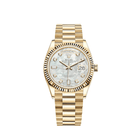 Rolex Day-Date 36 128238 Yellow Gold White Mother of Pearl Diamond Dial (2026)