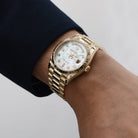 Rolex Day-Date 36 128238 Yellow Gold White Mother of Pearl Diamond Dial (2026)