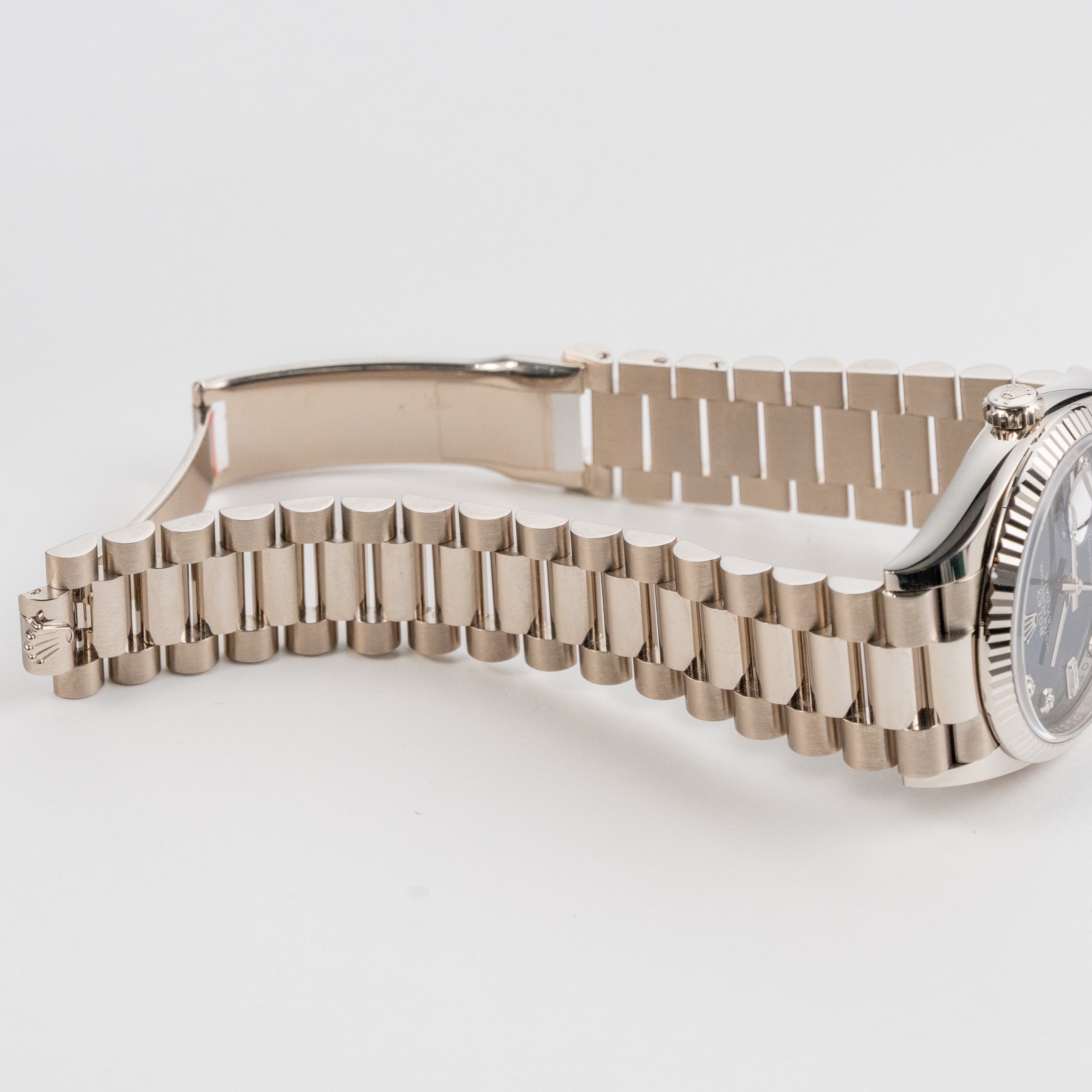 Rolex Day-Date 36 128239 White Gold Blue Ombre Diamond Dial (2023)