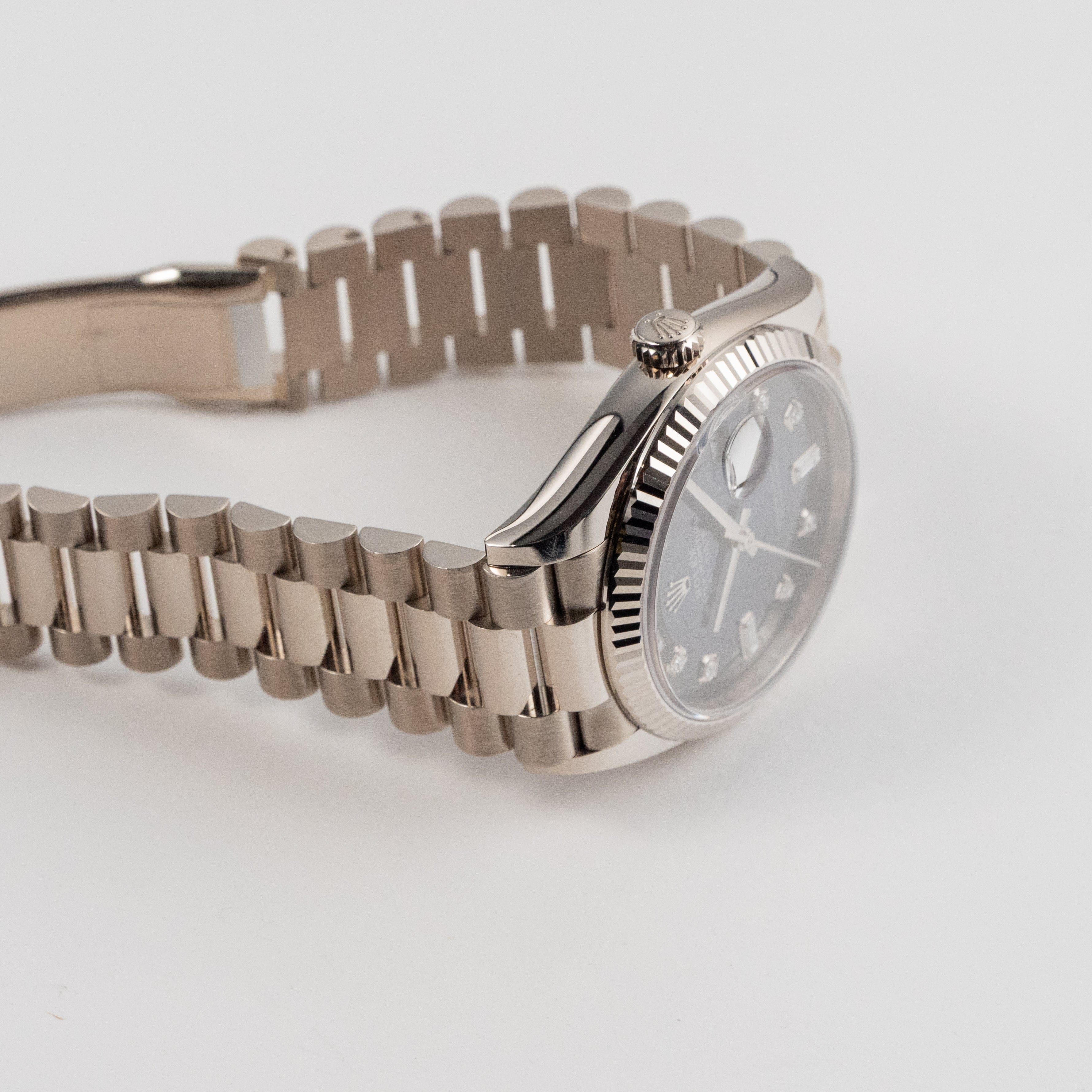 Rolex Day-Date 36 128239 White Gold Blue Ombre Diamond Dial (2023)