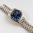 Rolex Day-Date 36 128239 White Gold Blue Ombre Diamond Dial (2023)