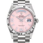 Rolex Day-Date 36 128239 White Gold Pink Opal Diamond Roman Numerals Dial (2025)