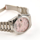 Rolex Day-Date 36 128239 White Gold Pink Opal Diamond Roman Numerals Dial (2025)