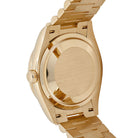 Rolex Day-Date 36 128348RBR Yellow Gold Carnelian Diamond Roman Numerals Dial Diamond Bezel