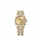 Rolex Day-Date 36 128348RBR Yellow Gold Champagne Diamond Dial Diamond-Set President Diamond Bezel (2026)