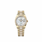 Rolex Day-Date 36 128348RBR Yellow Gold White Mother of Pearl Diamond Dial Diamond-Set President Diamond Bezel (2026)