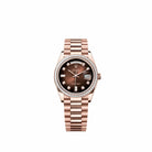 Rolex Day-Date 36 128395TBR Rose Gold Brown Ombré Diamond Dial President Diamond Bezel (2026)