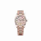 Rolex Day-Date 36 128395TBR Rose Gold Diamond-Paved Sapphire Dial President Diamond Bezel (2026)