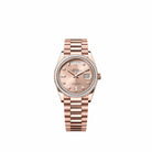 Rolex Day-Date 36 128395TBR Rose Gold Rose Diamond Dial President Diamond Bezel (2026)