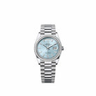 Rolex Day-Date 36 128396TBR Platinum Ice Blue Diamond Dial President Diamond Bezel (2026)