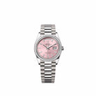 Rolex Day-Date 36 128399TBR White Gold Pink Diamond Dial President Diamond Bezel (2026)