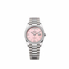 Rolex Day-Date 36 128399TBR White Gold Pink Opal Diamond Dial President Diamond Bezel (2026)