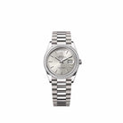 Rolex Day-Date 36 128399TBR White Gold Silver Dial President Diamond Bezel (2026)