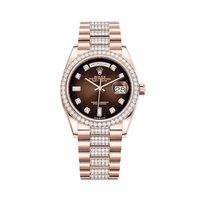 Thumbnail for Luxury Watch Rolex Day-Date 36 Rose Gold Diamond Bezel Brown Diamond Dial 128345RBR Wrist Aficionado