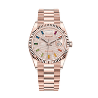 Thumbnail for Luxury Watch Rolex Day-Date 36 Rose Gold Diamond Paved Dial 128235 Wrist Aficionado