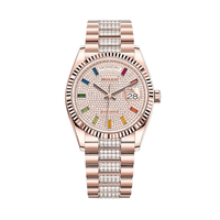 Thumbnail for Luxury Watch Rolex Day-Date 36 Rose Gold Diamond Paved Dial 128235 Wrist Aficionado
