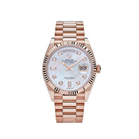 Thumbnail for Luxury Watch Rolex Day-Date 36 Rose Gold MOP Diamond Dial 128235 Wrist Aficionado