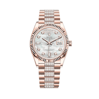 Thumbnail for Luxury Watch Rolex Day-Date 36 Rose Gold MOP Diamond Dial Diamond Bracelet 128235 Wrist Aficionado