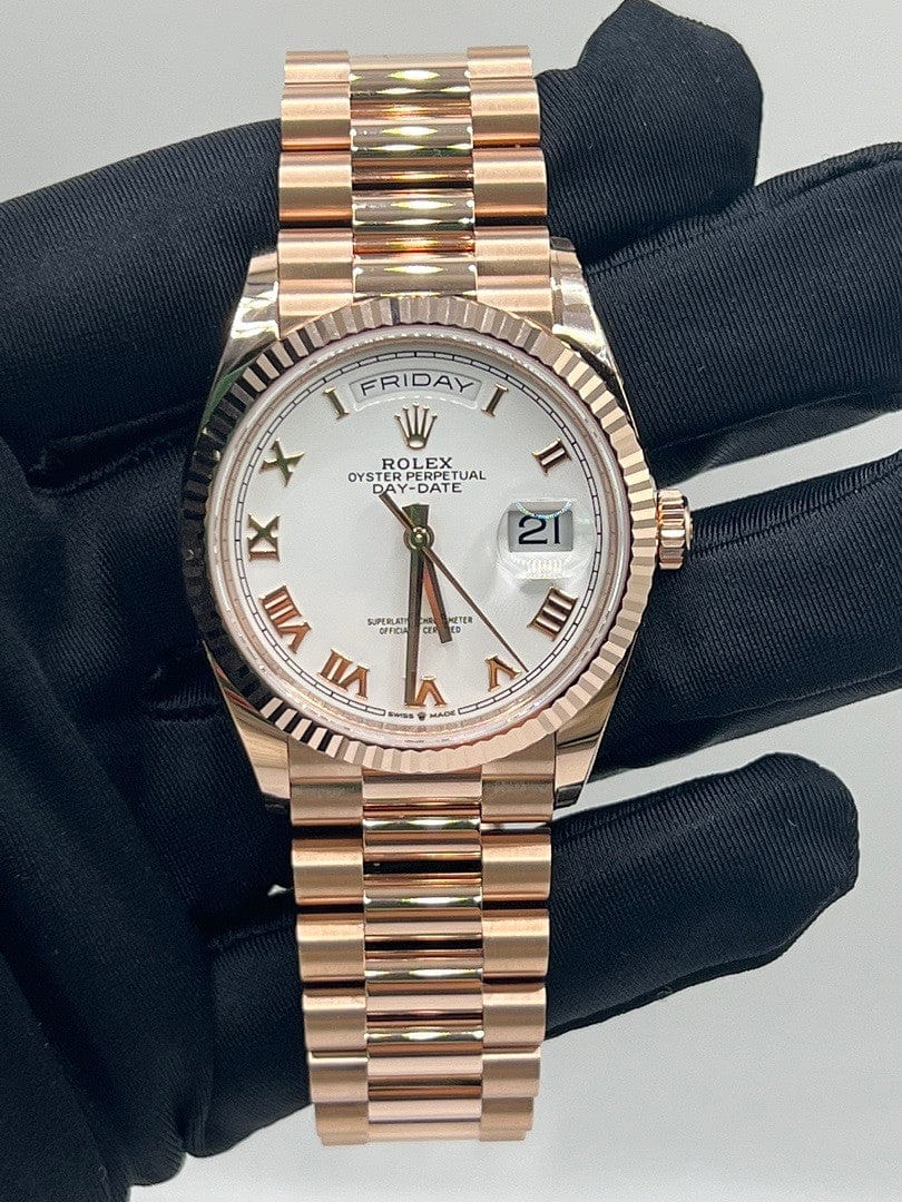 Rolex Day-Date 36 128235 Rose Gold White Dial (2026) – Wrist