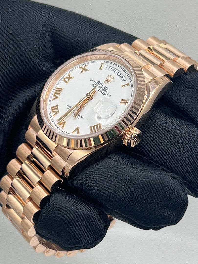 Rolex Day-Date 36 128235 Rose Gold White Dial (2026) – Wrist