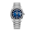 Luxury Watch Rolex Day-Date 36 White Gold Blue Ombre Diamond Dial 128239 Wrist Aficionado