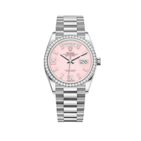 Thumbnail for Luxury Watch Rolex Day-Date 36 White Gold Diamond Bezel Pink Diamond Dial 128349RBR Wrist Aficionado