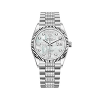 Thumbnail for Luxury Watch Rolex Day-Date 36 White Gold MOP Diamond Dial 128239 Wrist Aficionado