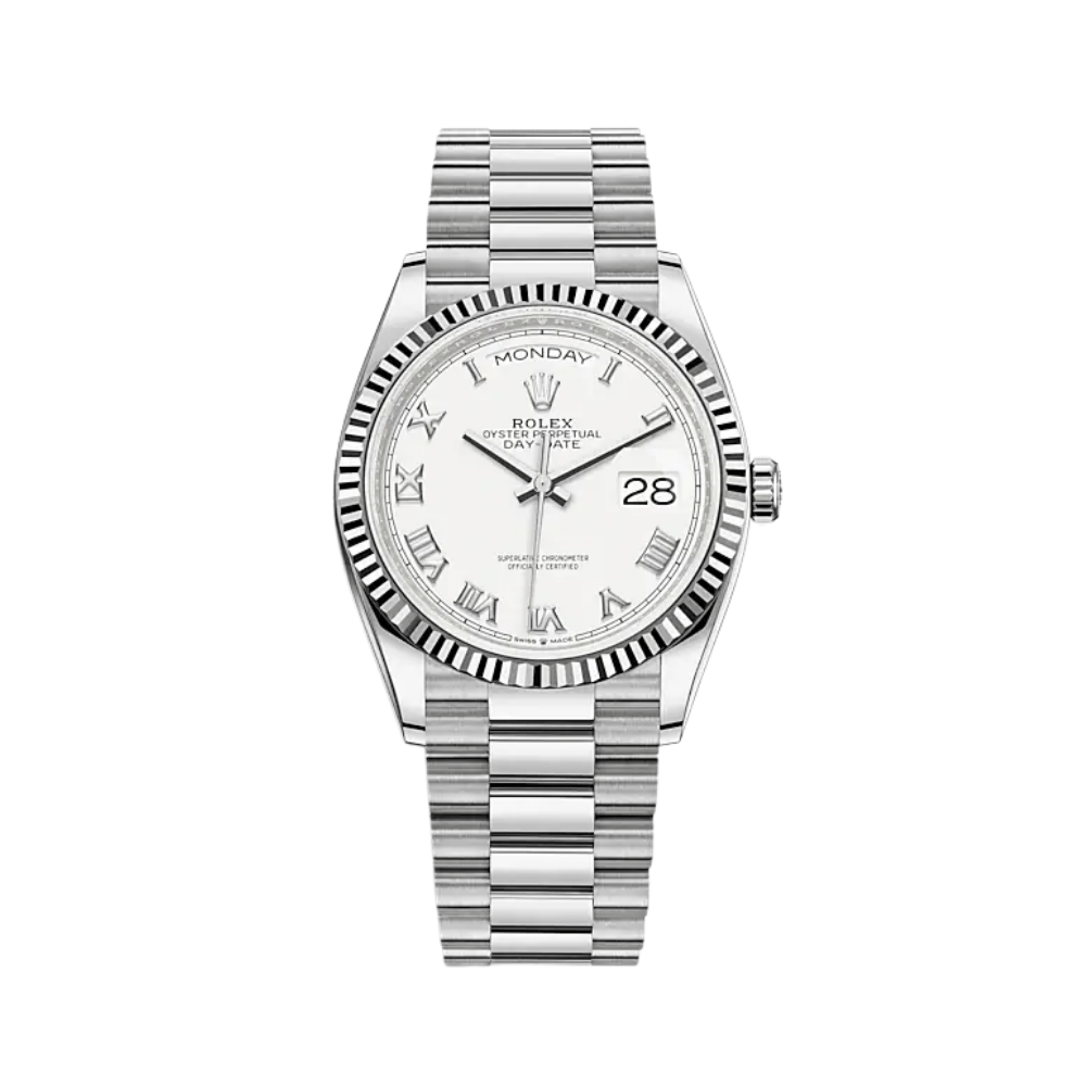 Luxury Watch Rolex Day-Date 36 White Gold White Dial 128239 Wrist Aficionado