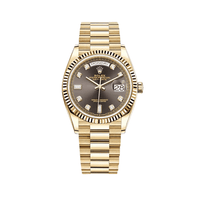 Thumbnail for Luxury Watch Rolex Day-Date 36 Yellow Gold Dark Grey Diamond Dial 128238 Wrist Aficionado